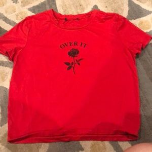 forever 21 red rose tee